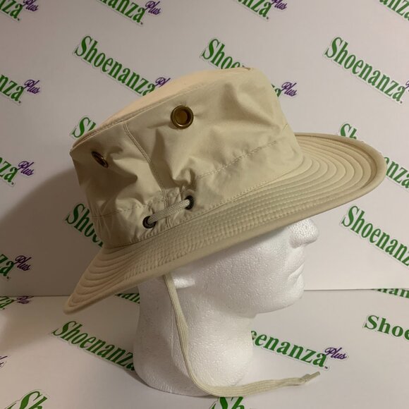 Tilley Endurables Hat Brim Self Tie Pocket Beige Khaki Sun Boonie Cap 7 5/8 - Picture 5 of 10
